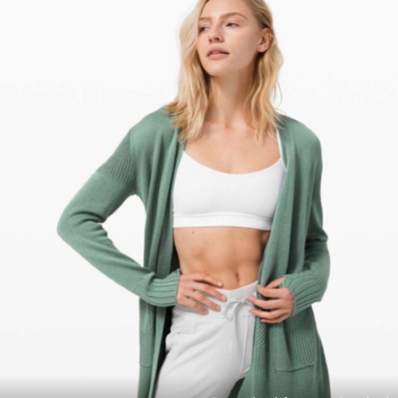 Lululemon Athletica Green Open-Front Cardigan - Picture 2 of 11